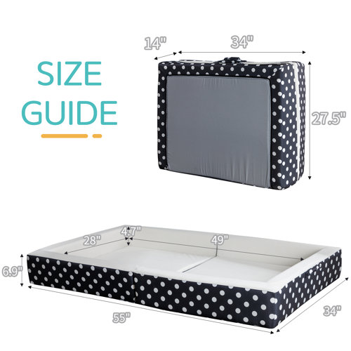 linor Cot Toddler Bed, 3in1 Toddler Floor Bed Portable, Foldable, and